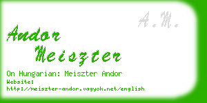 andor meiszter business card